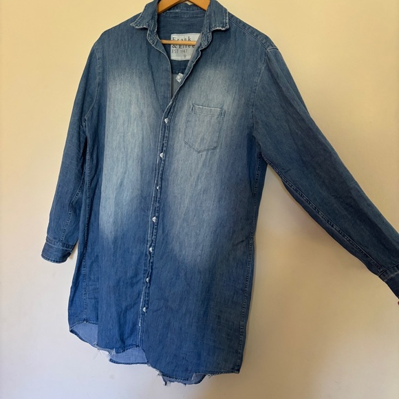 Frank & Eileen Distressed Mary Dress Blue M - Picture 9 of 14